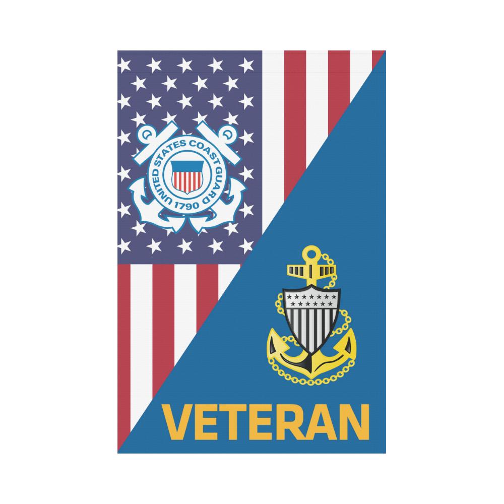 US Coast Guard E-7 Chief Petty Officer E7 CPO Veteran Garden Flag/Yard Flag 12 inches x 18 inches Twin-Side Printing-GDFlag-USCG-Collar-Veterans Nation