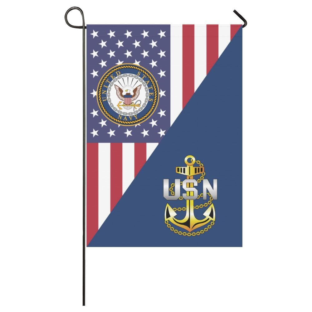 US Navy E-7 Chief Petty Officer E7 CPO Senior Noncommissioned Officer Collar Device House Flag 28 inches x 40 inches Twin-Side Printing-HouseFlag-Navy-Collar-Veterans Nation