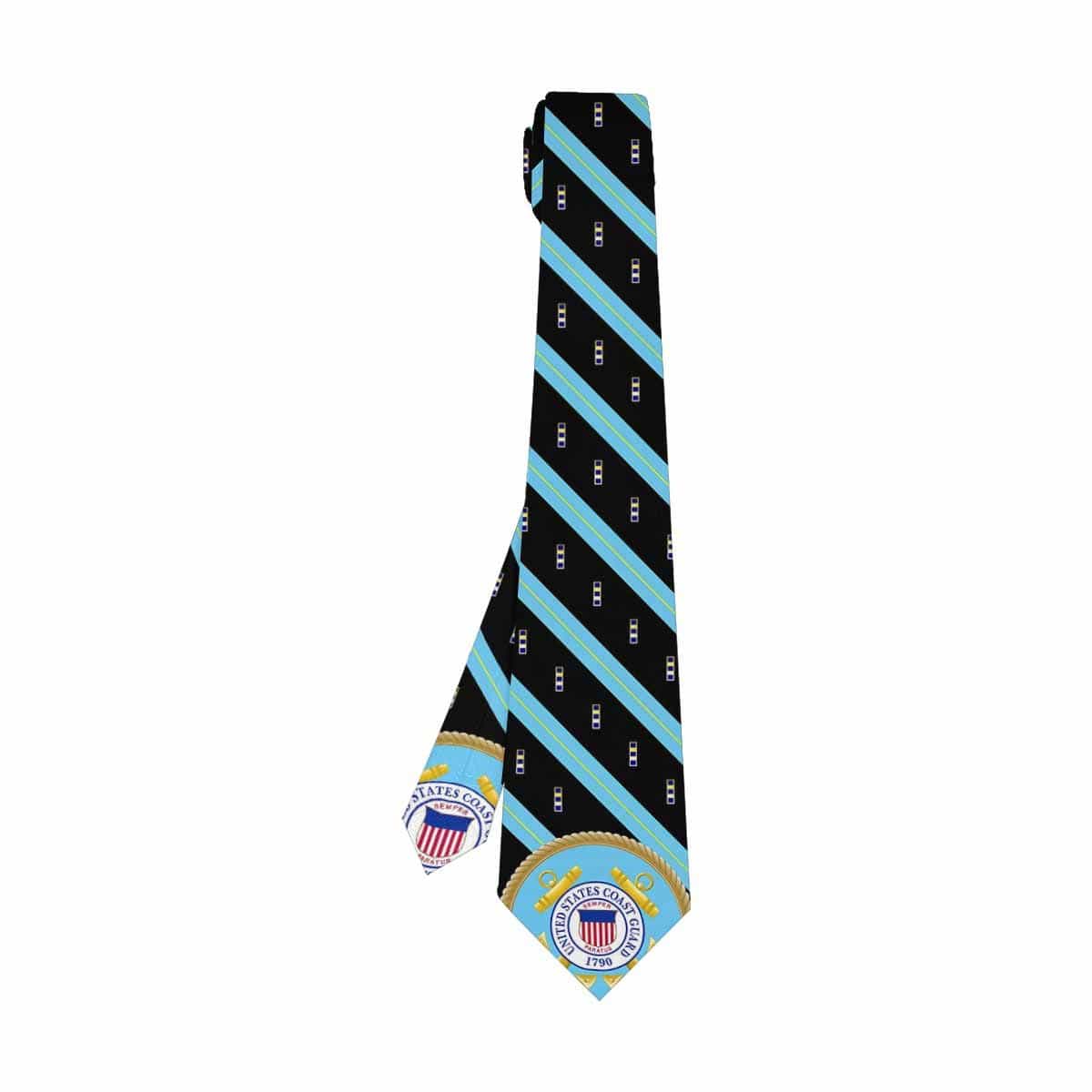 US COast Guard W-2 Officer Classic Necktie (Two Sides)-Necktie-USCG-Officer-Veterans Nation