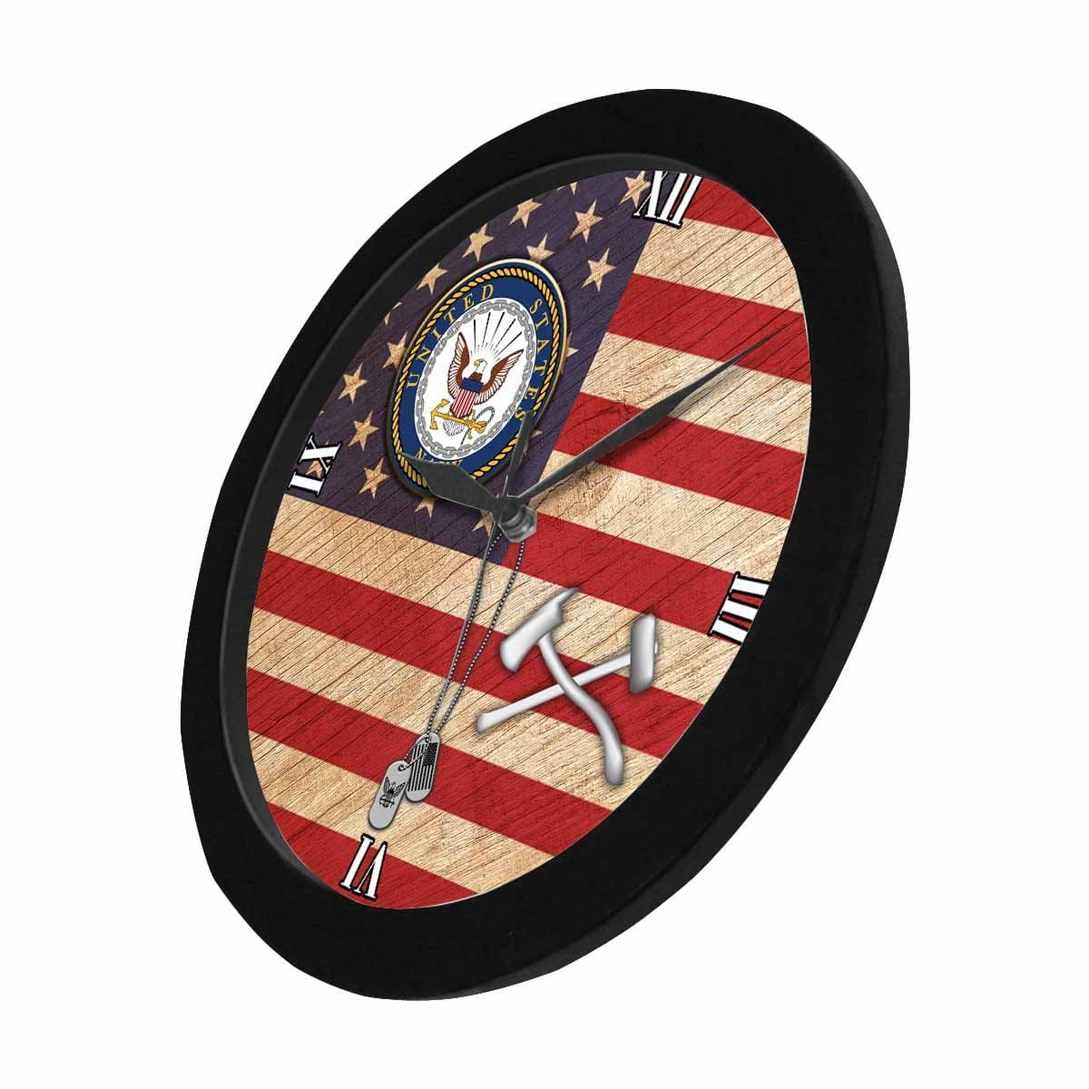 US Navy Damage Controlman Navy DC Wall Clock-WallClocks-Navy-Rate-Veterans Nation