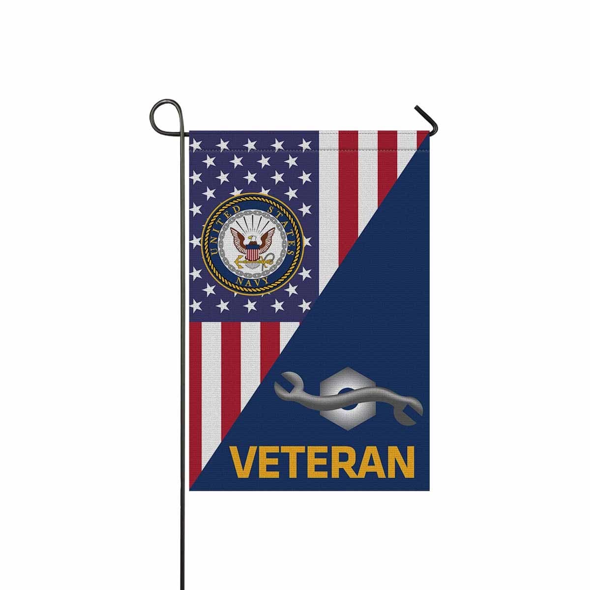 Navy Construction Mechanic Navy CM Veteran Garden Flag/Yard Flag 12 inches x 18 inches Twin-Side Printing-GDFlag-Navy-Rate-Veterans Nation