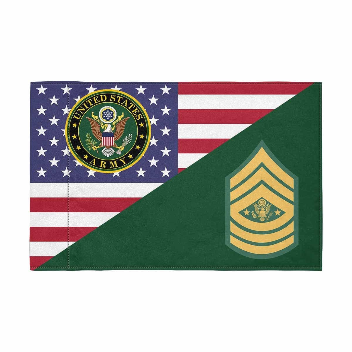 US Army E-9 SMA Motorcycle Flag 9" x 6" Twin-Side Printing D01-Garden Flag-Veterans Nation