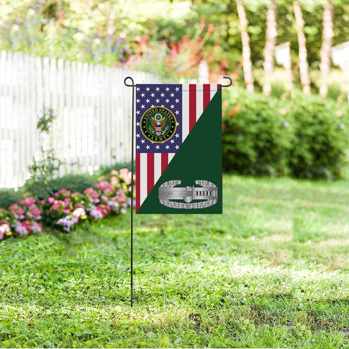 US Army Combat Action Badge Garden Flag 12Inches x 18Inches Twin-Side Printing-GDFlag-Army-Badge-Veterans Nation