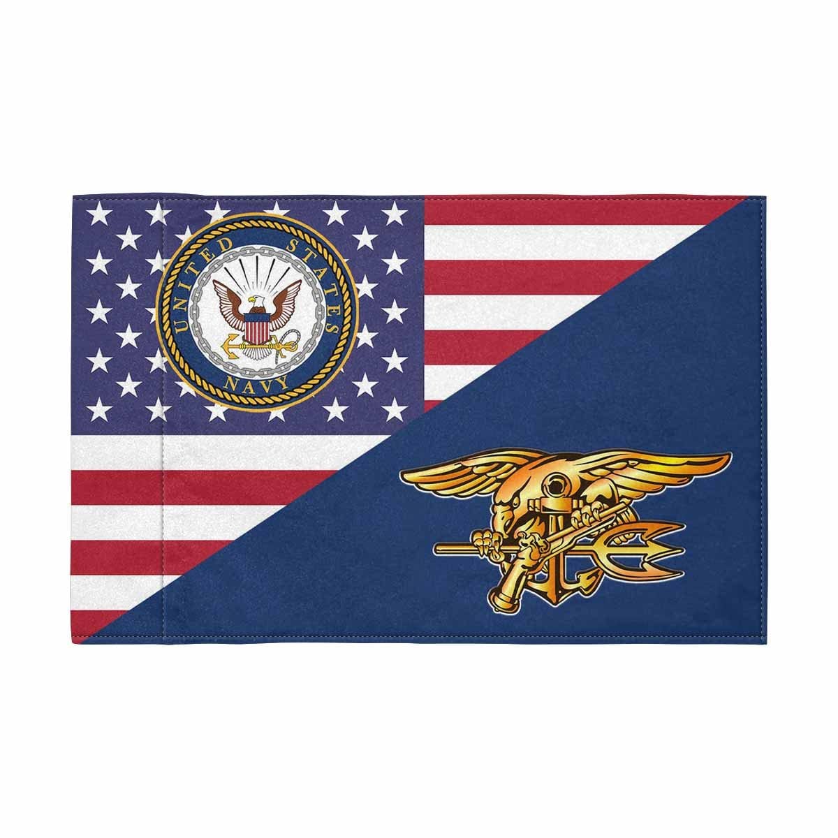 US Navy Special Warfare Motorcycle Flag 9" x 6" Twin-Side Printing D01-MotorcycleFlag-Navy-Veterans Nation