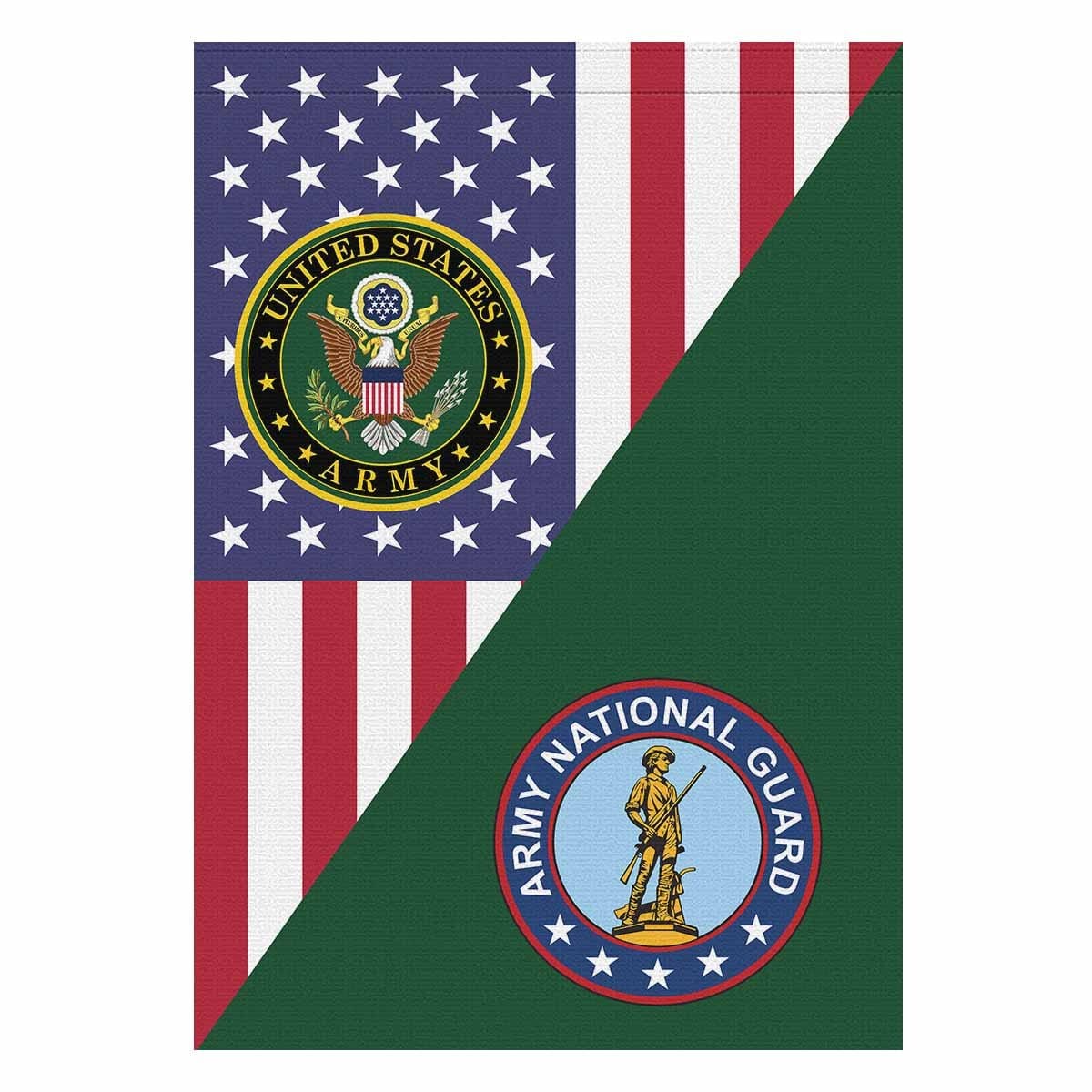 US Army National Guard House Flag 28 Inch x 40 Inch Twin-Side Printing-HouseFlag-Army-Branch-Veterans Nation