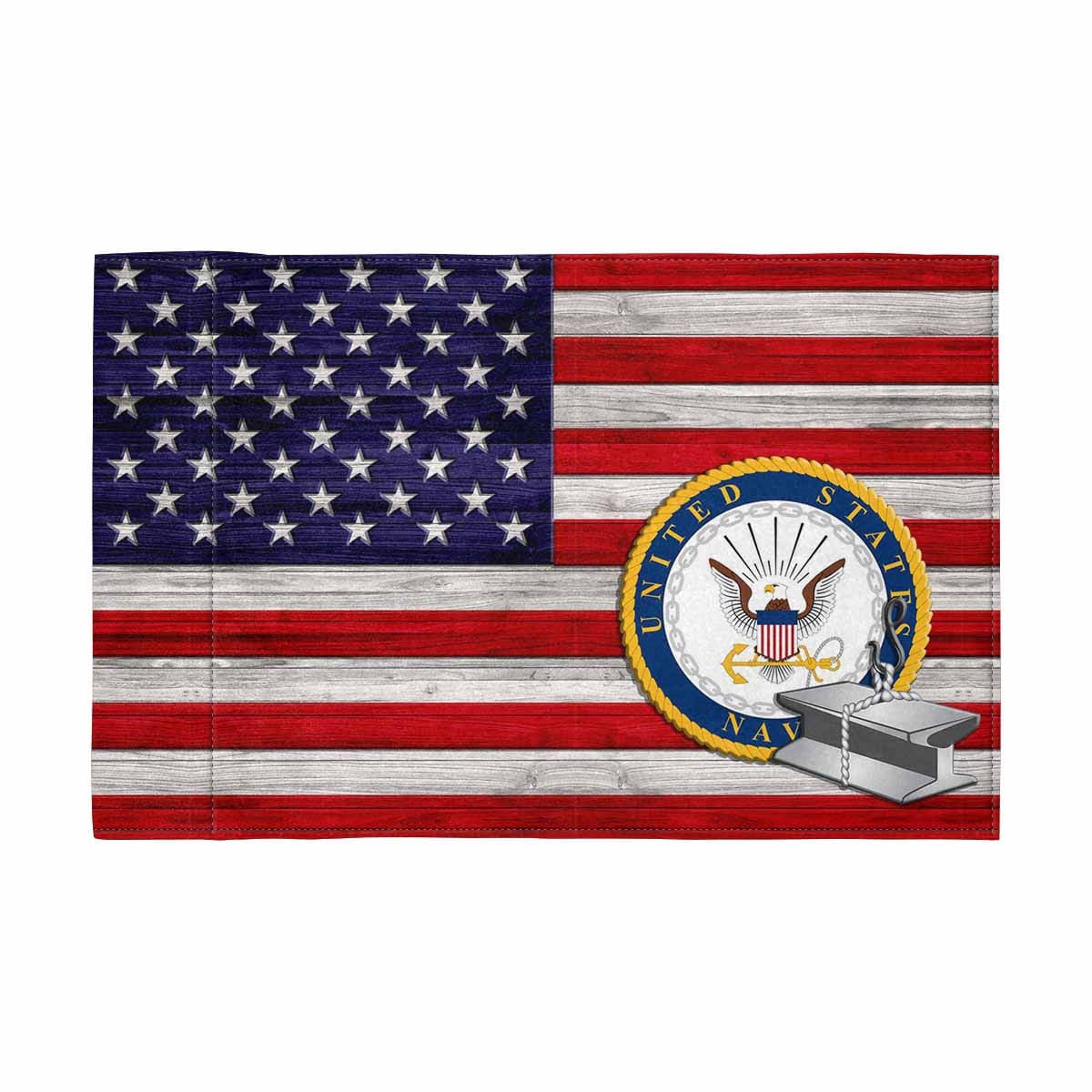 US Navy Steelworker Navy SW Motorcycle Flag 9" x 6" Twin-Side Printing D02-MotorcycleFlag-Navy-Veterans Nation