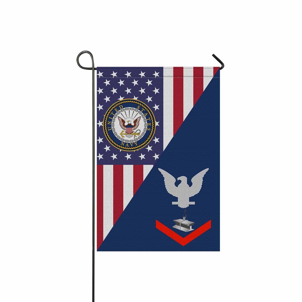 Navy Steelworker Navy SW E-4 Garden Flag/Yard Flag 12 inches x 18 inches Twin-Side Printing-GDFlag-Navy-Rating-Veterans Nation