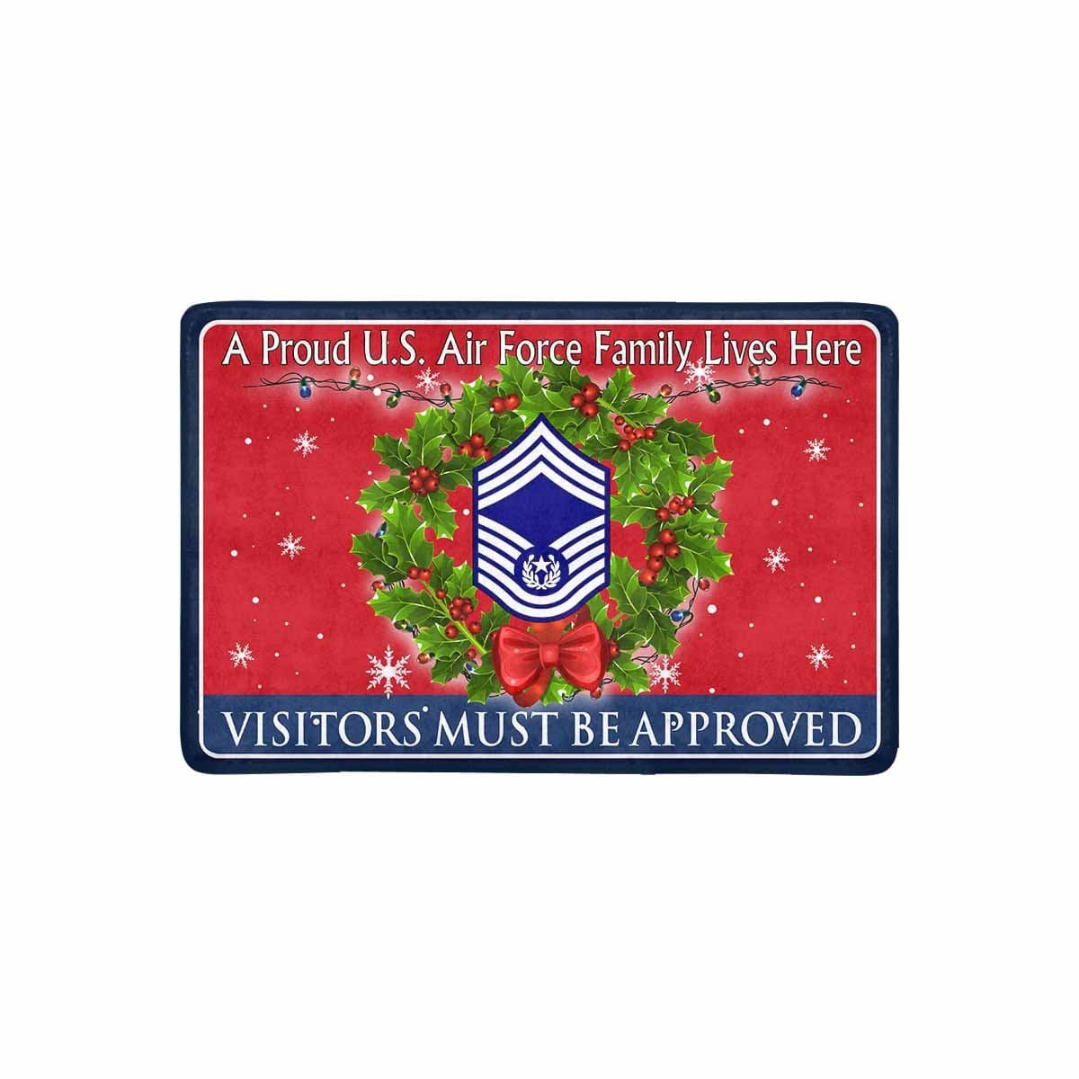 :US Air Force E-9 Chief Master Sergeant Of The Air Force E9 CMSAF Noncommissioned Officer Rank - Visitors must be approved-Doormat-USAF-Ranks-Veterans Nation