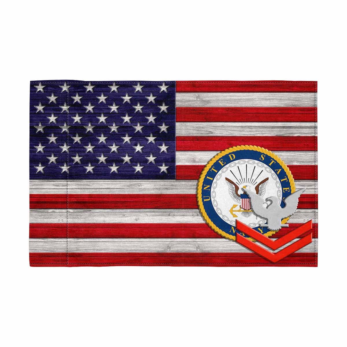 US Navy E-5 Red Stripe Motorcycle Flag 9" x 6"(Each Piece With Different Printing）-Garden Flag-Veterans Nation