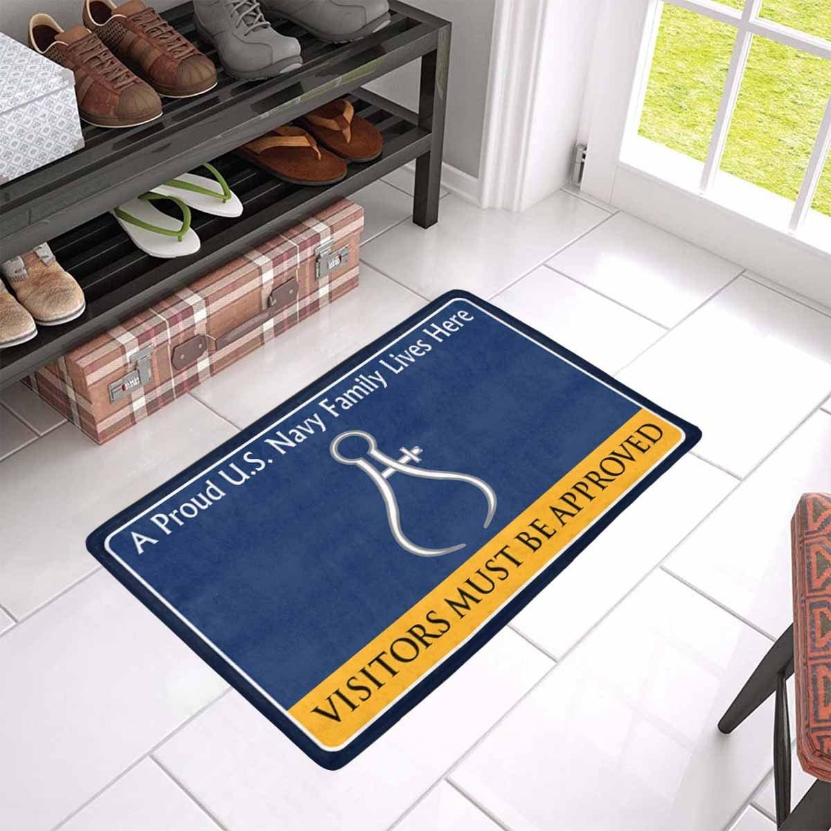 Navy Instrumentman Navy IM Family Doormat - Visitors must be approved (23,6 inches x 15,7 inches)-Doormat-Navy-Rate-Veterans Nation