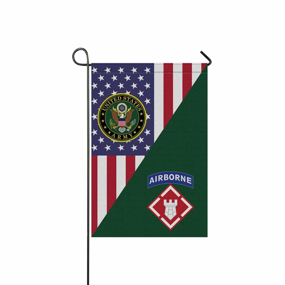 US ARMY 20TH ENGINEER BRIGADE WITH AIRBORNE TAB Garden Flag/Yard Flag 12 inches x 18 inches Twin-Side Printing-GDFlag-Army-CSIB-Veterans Nation