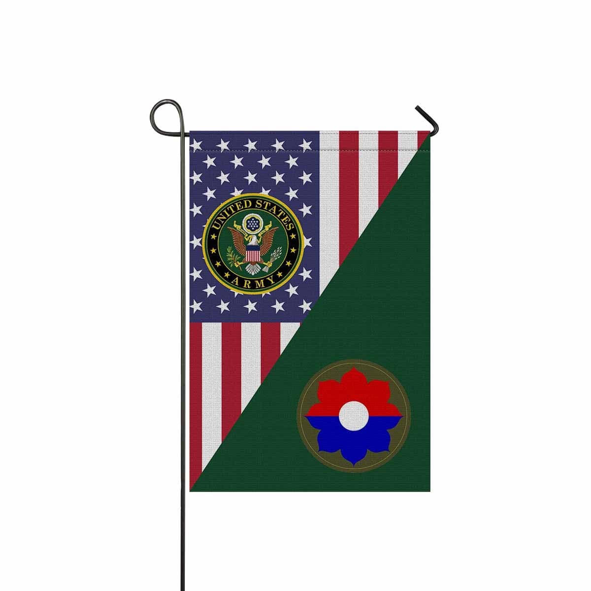 US ARMY 9th Infantry Division Garden Flag/Yard Flag 12 inches x 18 inches Twin-Side Printing-GDFlag-Army-CSIB-Veterans Nation