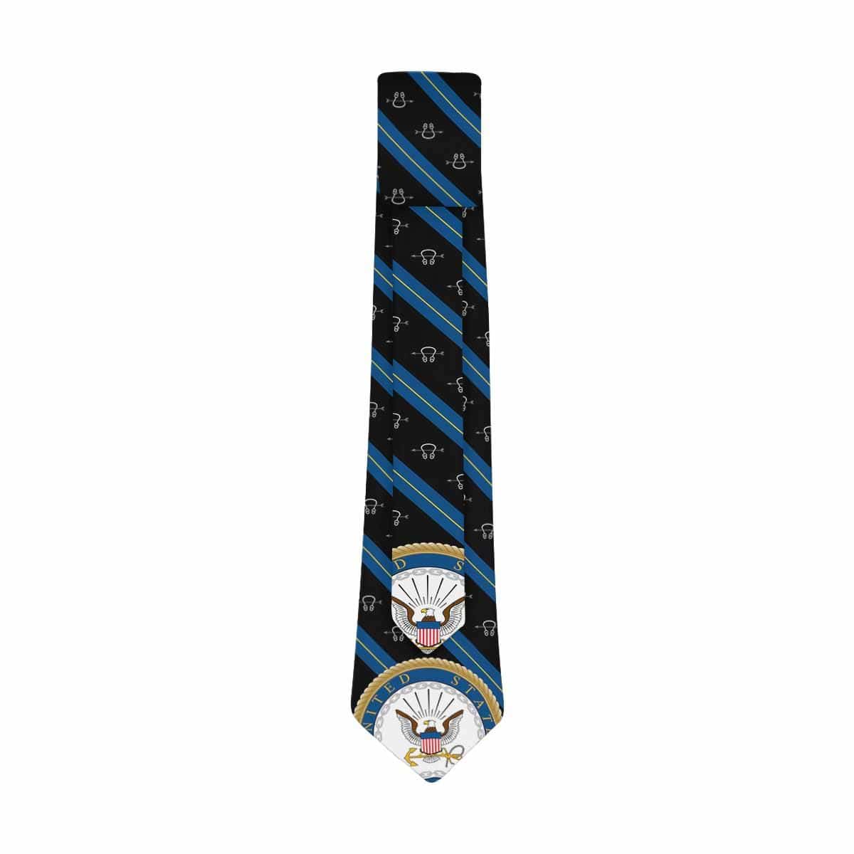 US Navy Sonar Technician Navy ST Classic Necktie (Two Sides)-Necktie-Navvy-Rate-Veterans Nation