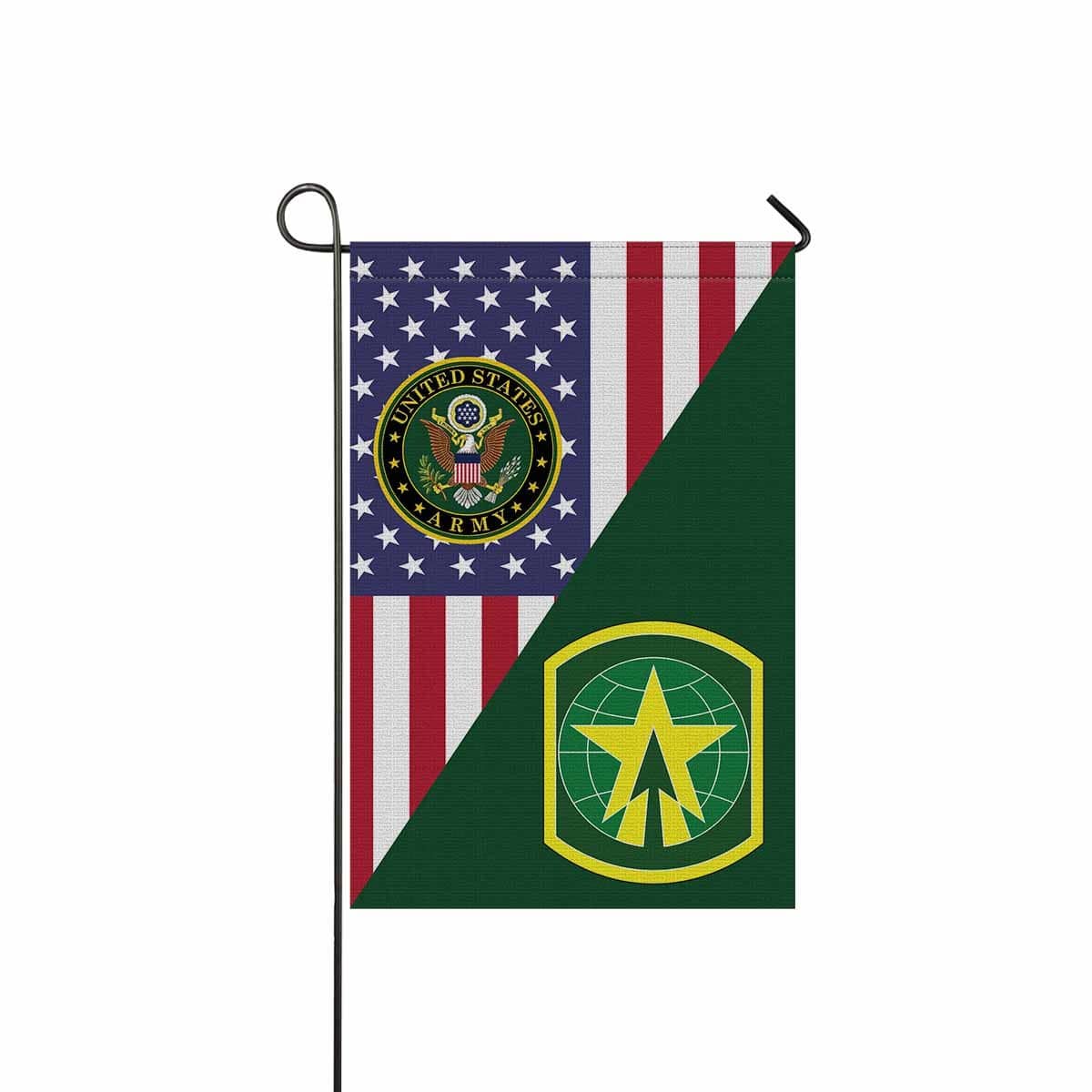 US ARMY 16TH MILITARY POLICE BRIGADE Garden Flag/Yard Flag 12 inches x 18 inches Twin-Side Printing-GDFlag-Army-CSIB-Veterans Nation