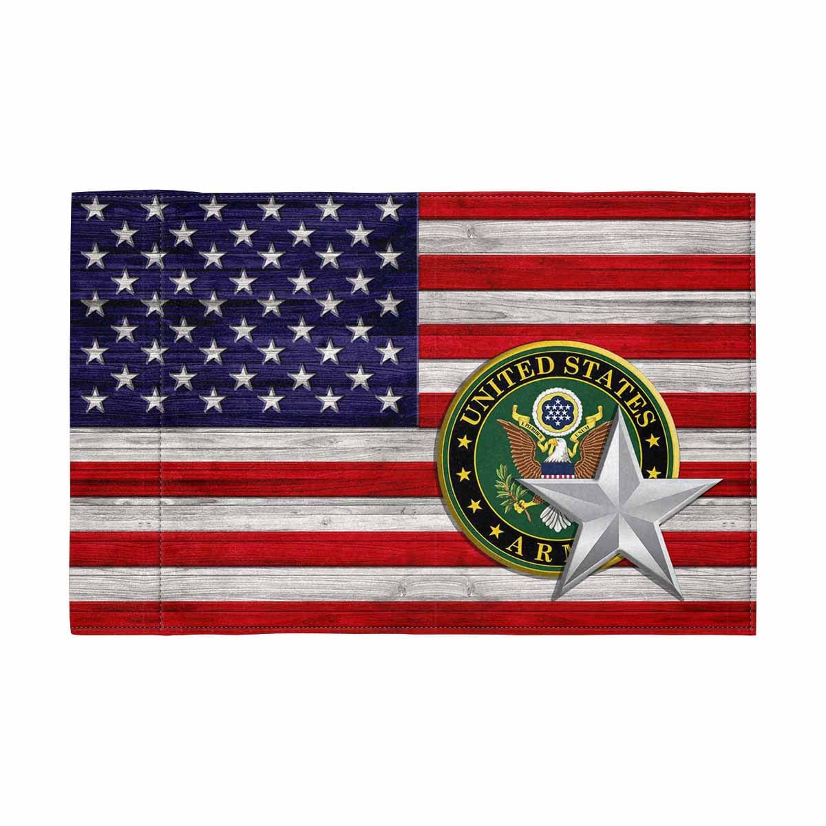 US Army O-7 Motorcycle Flag 9" x 6" Twin-Side Printing D02-Garden Flag-Veterans Nation