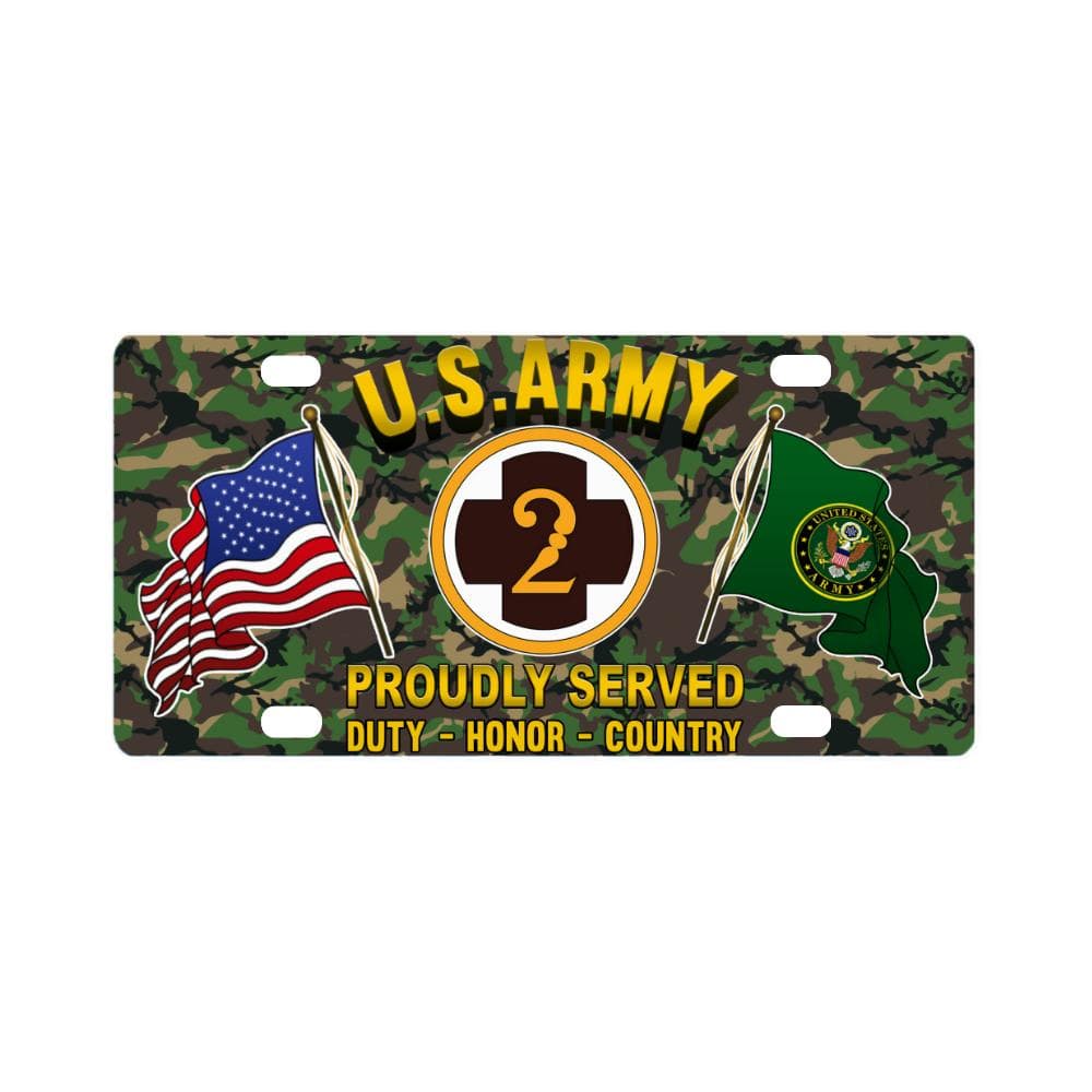 US ARMY 2ND MEDICAL BRIGADE- Classic License Plate-LicensePlate-Army-CSIB-Veterans Nation