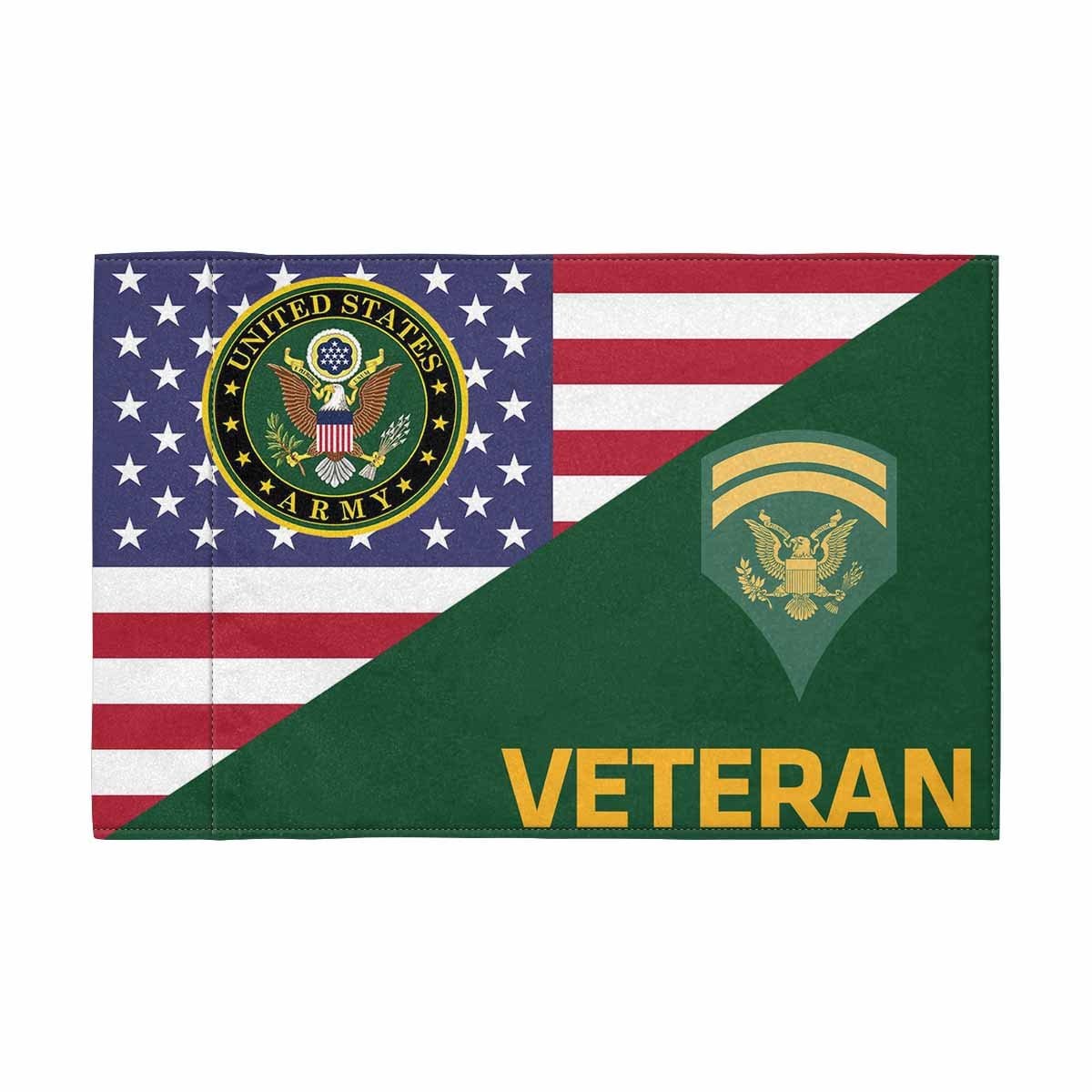 US Army E-6 SPC Veteran Motorcycle Flag 9" x 6" Twin-Side Printing D01-MotorcycleFlag-Army-Veterans Nation