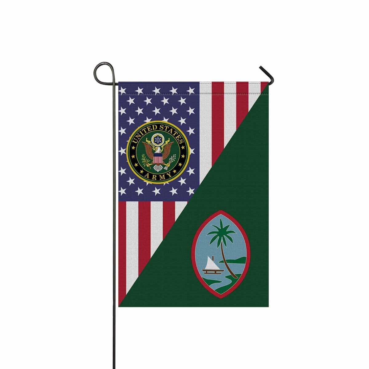 US ARMY CSIB GUAM ARMY NATIONAL GUARD ELEMENT JOINT FORCE HEADQUARTERS Garden Flag/Yard Flag 12 inches x 18 inches Twin-Side Printing-GDFlag-Army-CSIB-Veterans Nation