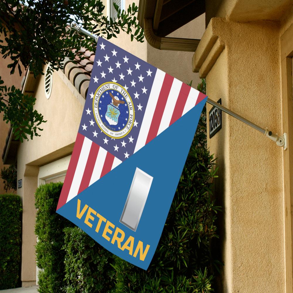 First Lieutenant Usaf US Air Force O-2 First Lieutenant 1st Veteran House Flag 28 inches x 4