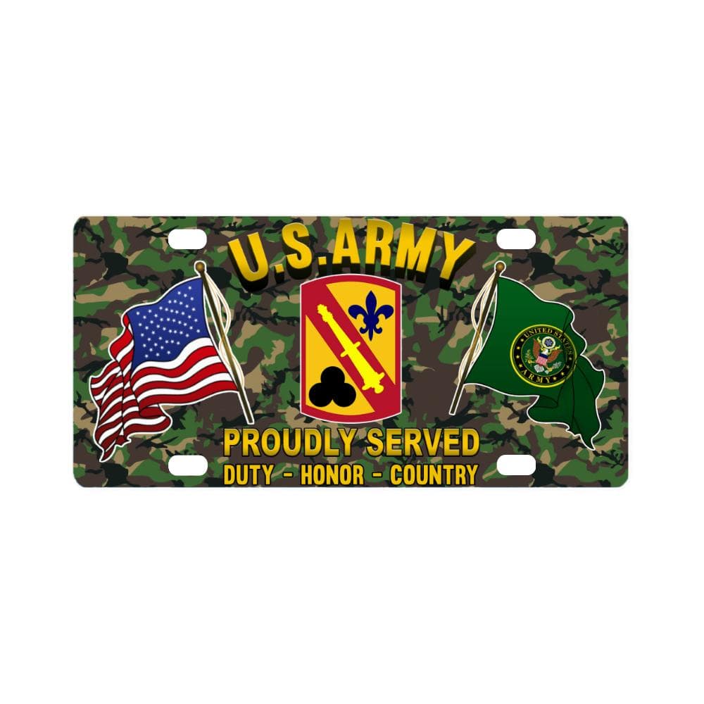 US ARMY 42 FIELD ARTILLERY BRIGADE- Classic License Plate-LicensePlate-Army-CSIB-Veterans Nation