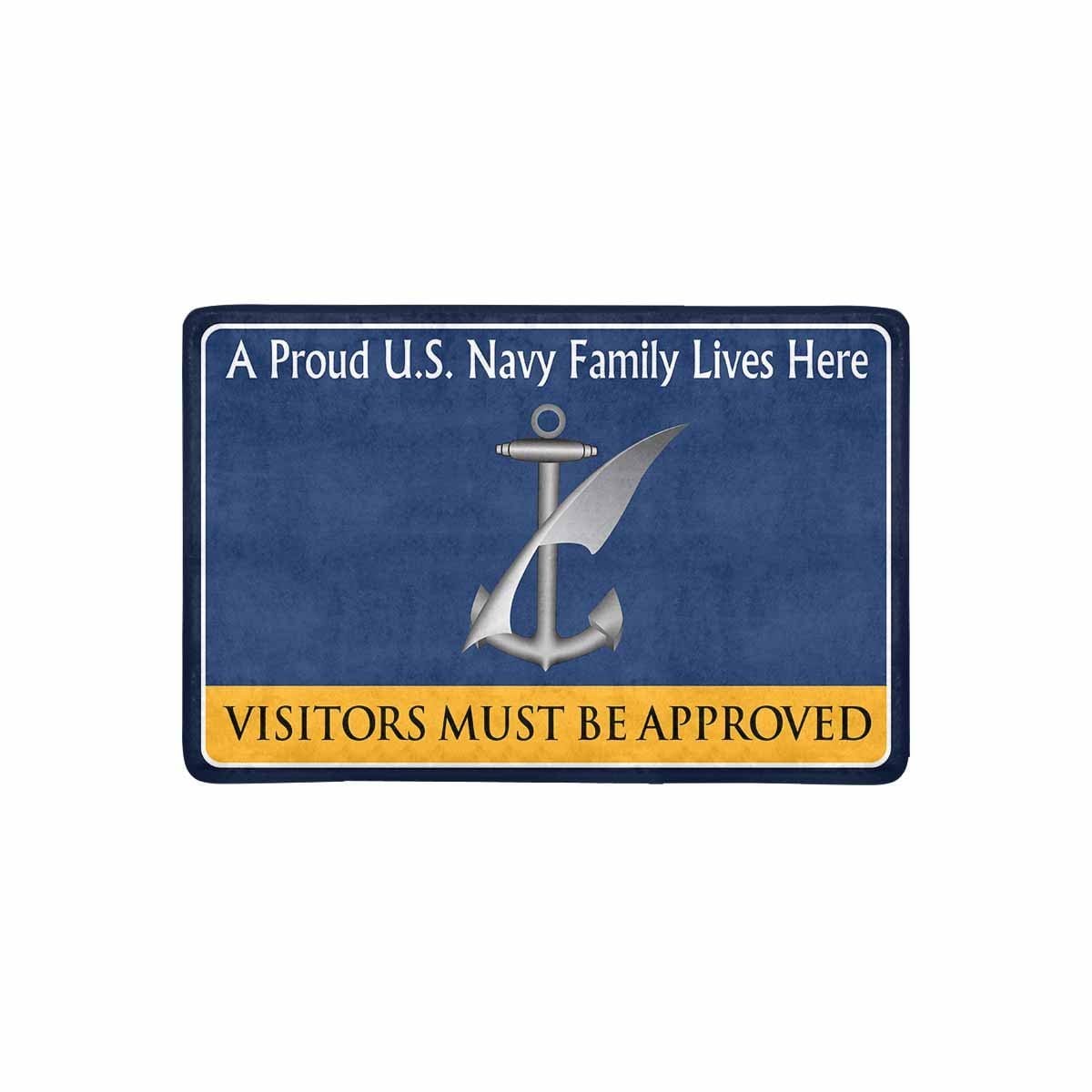 Navy Counselor Navy NC Family Doormat - Visitors must be approved (23,6 inches x 15,7 inches)-Doormat-Navy-Rate-Veterans Nation