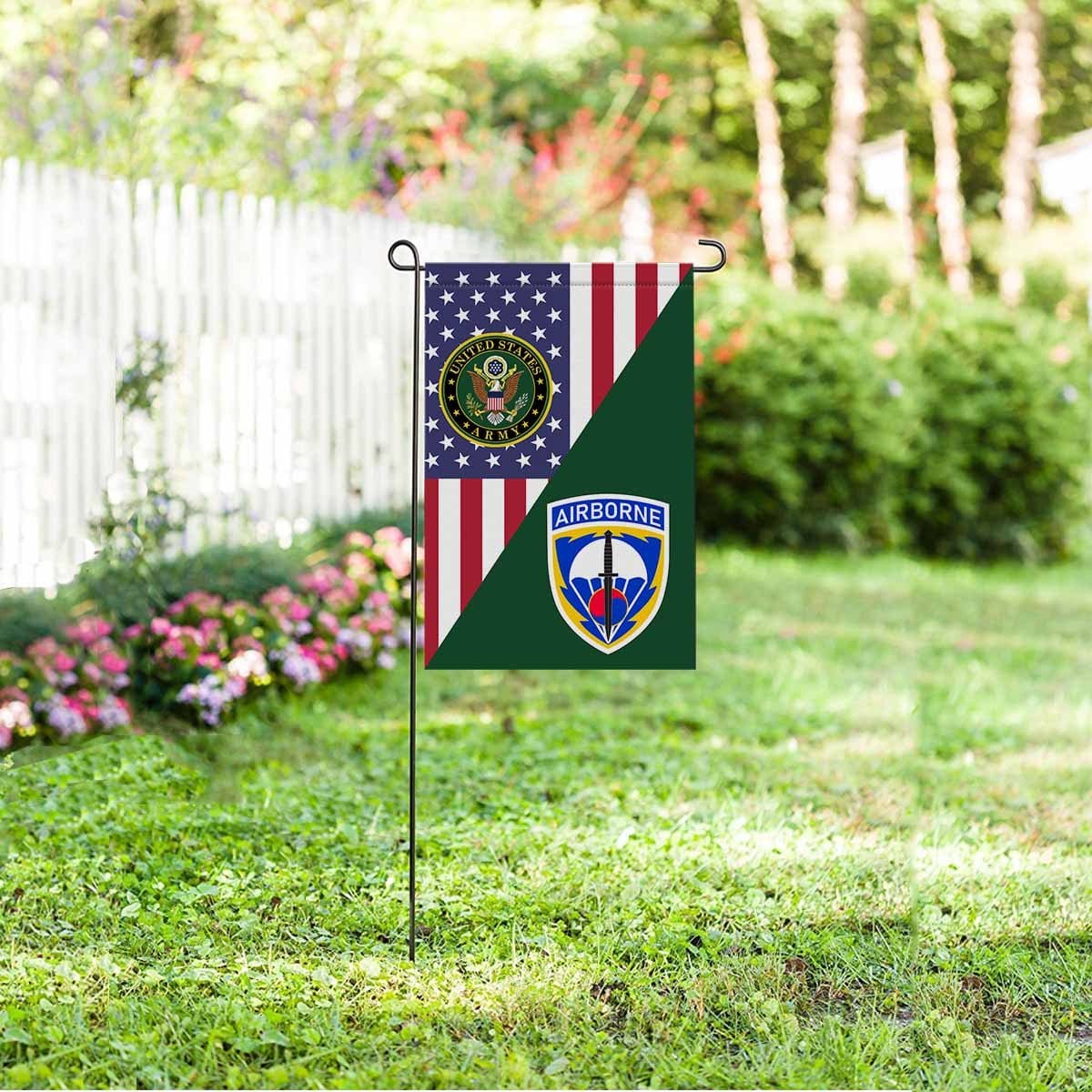 US ARMY SPECIAL OPERATIONS COMMAND KOREA Garden Flag/Yard Flag 12 inches x 18 inches Twin-Side Printing-GDFlag-Army-CSIB-Veterans Nation