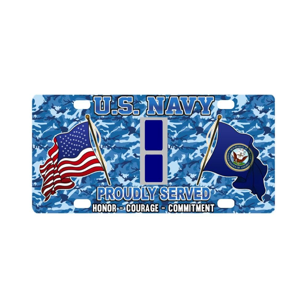 US Navy W-3 Chief Warrant Officer 3 W3 CW3 Warrant Classic License Plate-LicensePlate-Navy-Officer-Veterans Nation