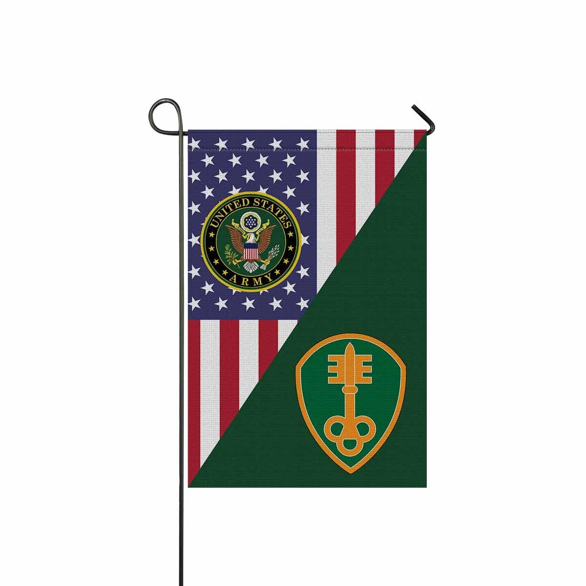 US ARMY 300 MILITARY POLICE BRIGADE Garden Flag/Yard Flag 12 inches x 18 inches Twin-Side Printing-GDFlag-Army-CSIB-Veterans Nation