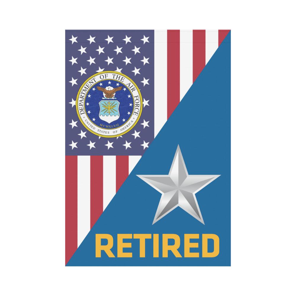 US Air Force O-7 Brigadier General Brig O7 Retired House Flag 28 inches x 40 inches Twin-Side Printing-HouseFlag-USAF-Ranks-Veterans Nation