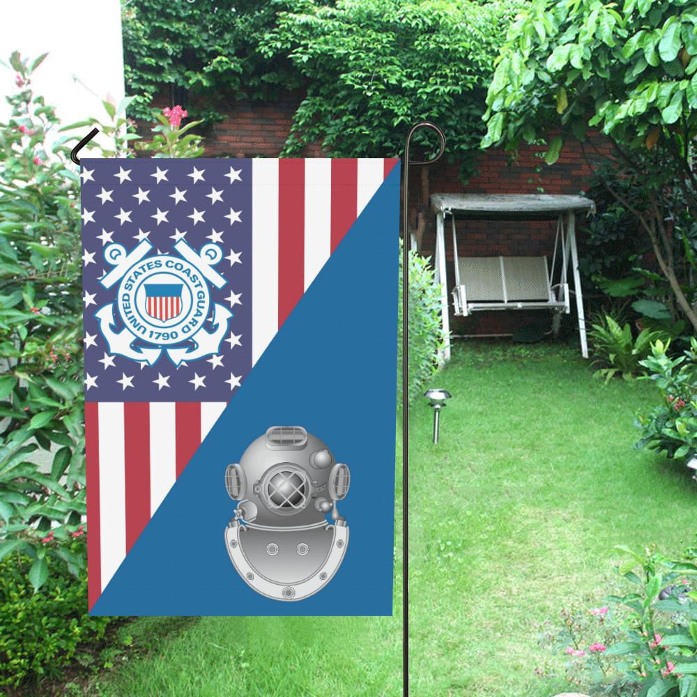 US Coast Guard Diver ND Garden Flag/Yard Flag 12 inches x 18 inches-GDFlag-USCG-Rate-Veterans Nation
