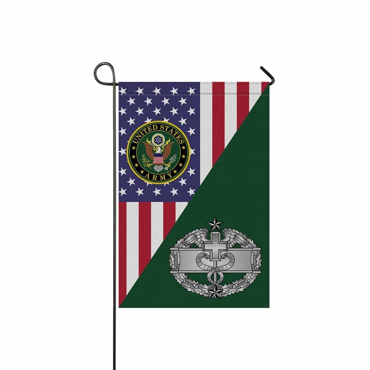 US Army Combat Medical 3rd Award Badge Garden Flag 12Inches x 18Inches Twin-Side Printing-GDFlag-Army-Badge-Veterans Nation