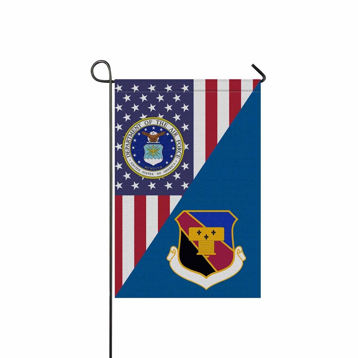 US Air Force 837th Air Division Garden Flag/Yard Flag 12 inches x 18 inches Twin-Side Printing-GDFlag-USAF-AirDivision-Veterans Nation