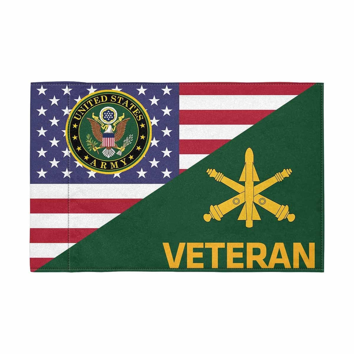 US Army Air Defense Artillery Veteran Motorcycle Flag 9" x 6" Twin-Side Printing D01-MotorcycleFlag-Army-Veterans Nation