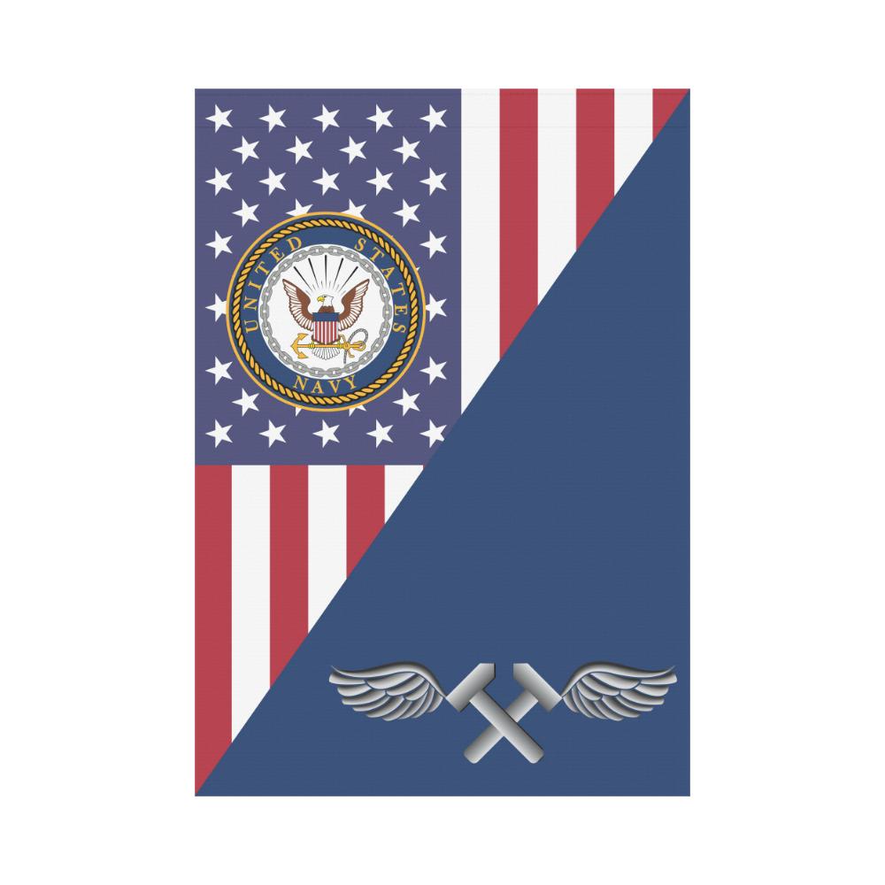 US Navy Aviation Structural Mechanic Navy AM House Flag 28 inches x 40 inches Twin-Side Printing-HouseFlag-Navy-Rate-Veterans Nation