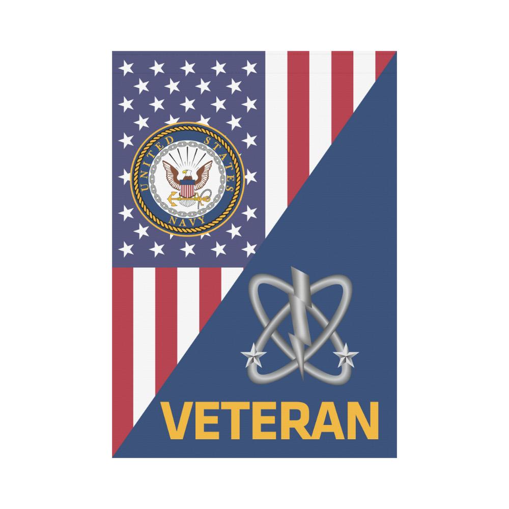 US Navy Electronics Warfare Technician Navy EW Veteran House Flag 28 inches x 40 inches Twin-Side Printing-HouseFlag-Navy-Rate-Veterans Nation