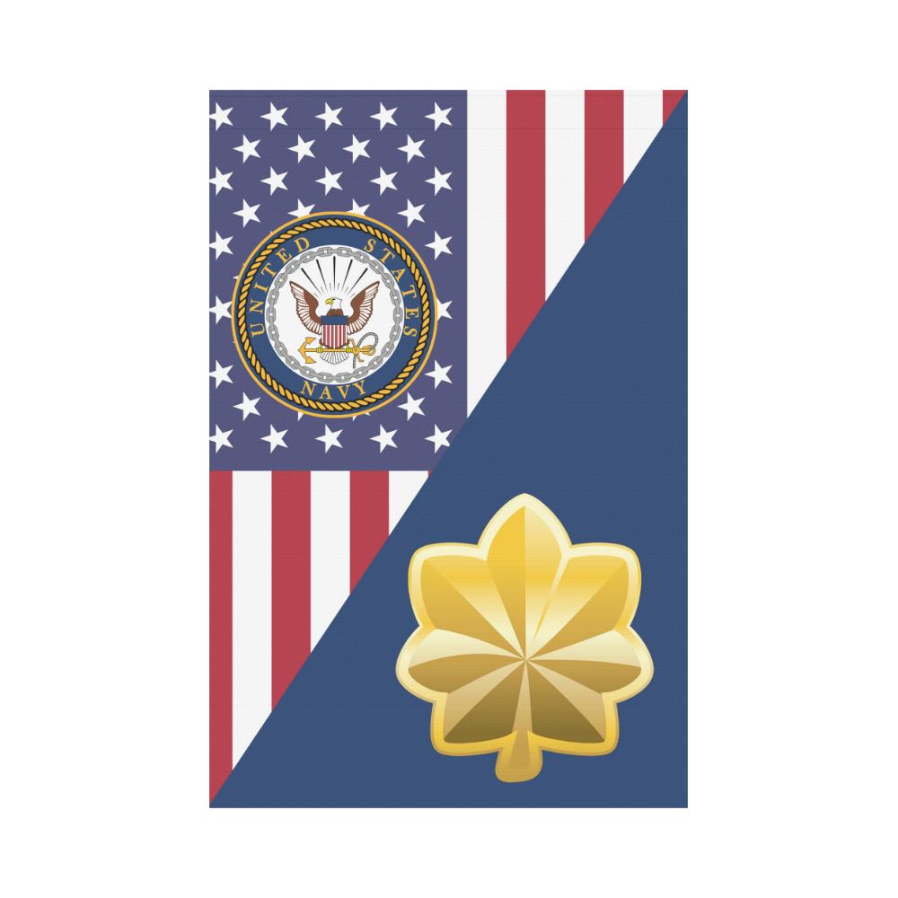 US Navy O-4 Lieutenant Commander O4 LCDR Garden Flag/Yard Flag 12 inches x 18 inches Twin-Side Printing-GDFlag-Navy-Officer-Veterans Nation