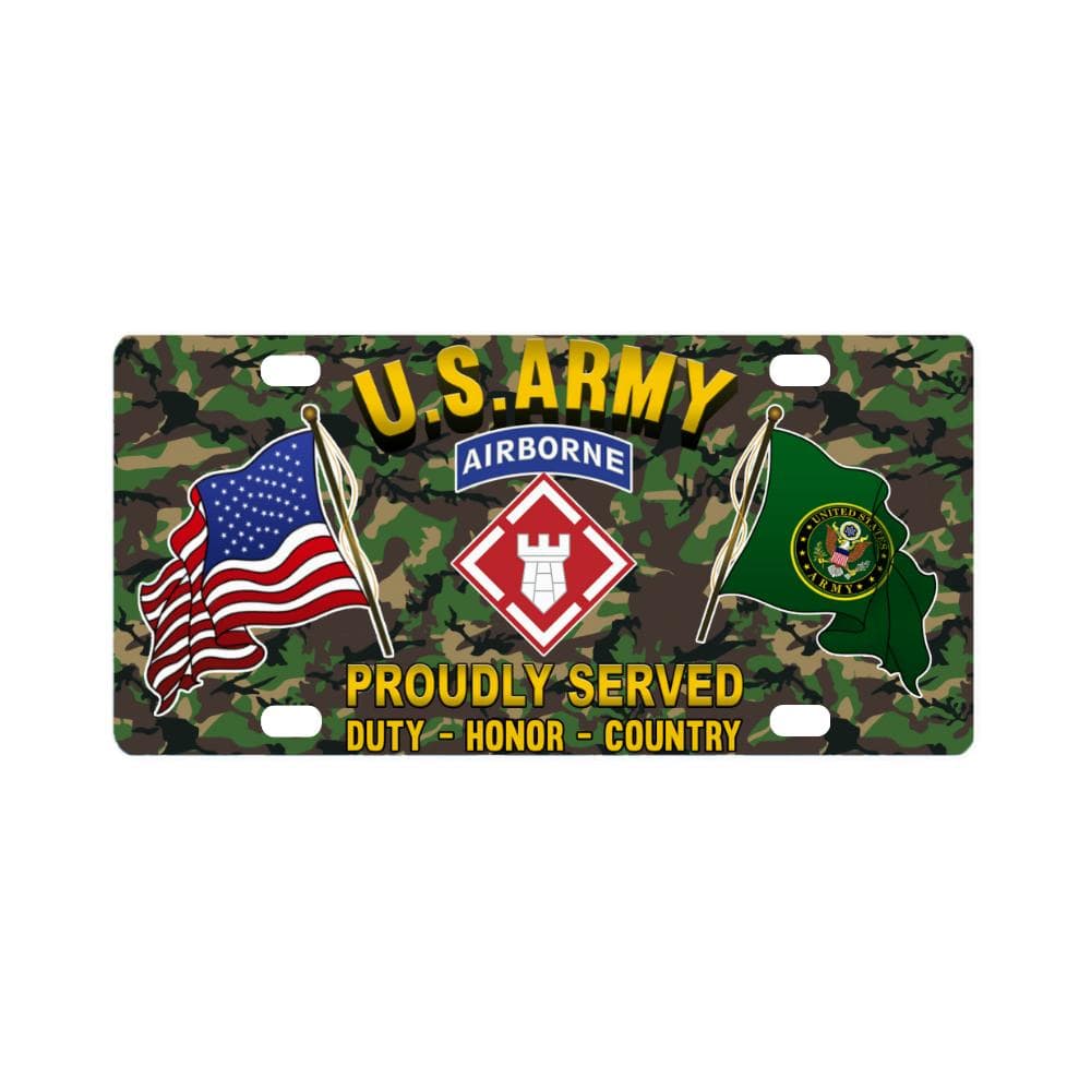 US ARMY 20TH ENGINEER BRIGADE- Classic License Plate-LicensePlate-Army-CSIB-Veterans Nation