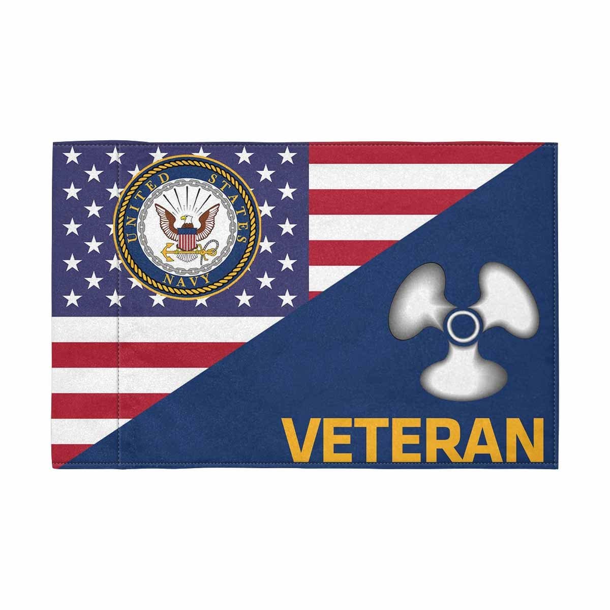 US Navy Machinist's Mate Navy MM Veteran Motorcycle Flag 9" x 6" Twin-Side Printing D01-MotorcycleFlag-Navy-Veterans Nation