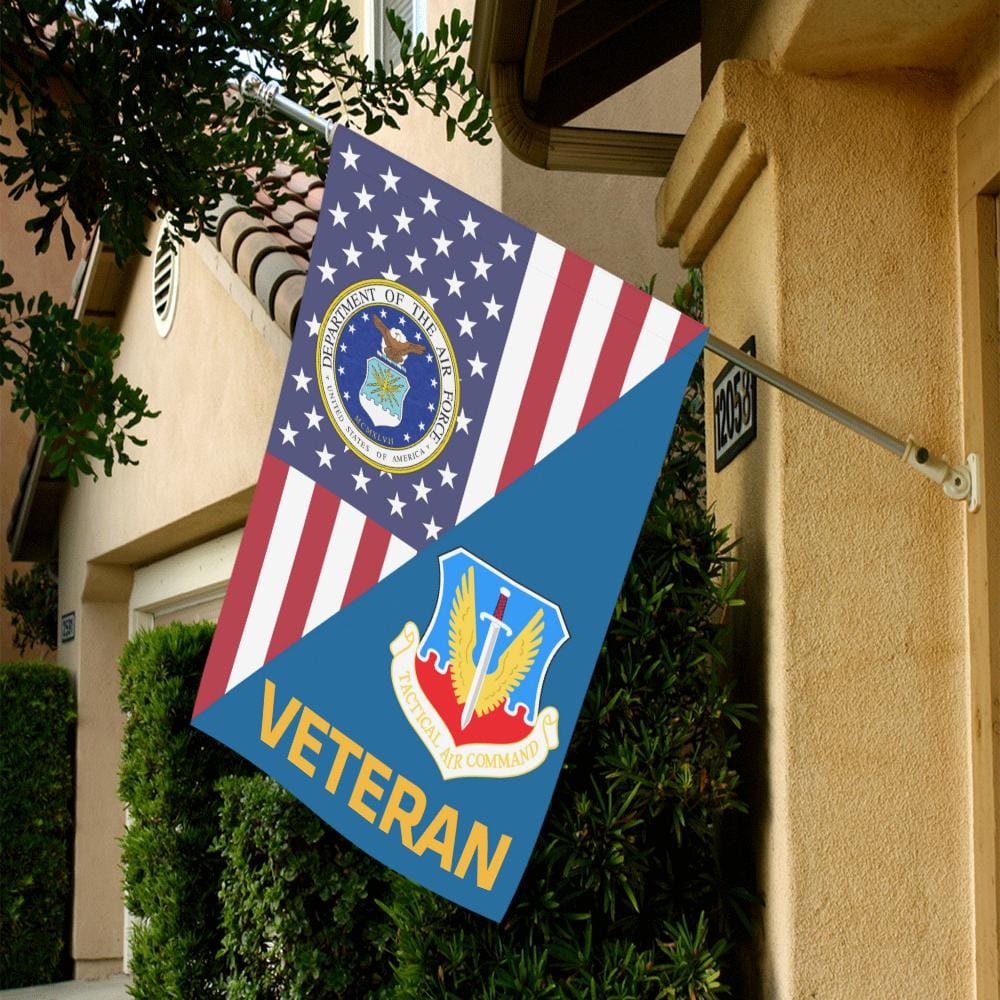 US Air Force Tactical Air Command Veteran House Flag 28 inches x 40 inches Twin-Side Printing-HouseFlag-USAF-Shield-Veterans Nation