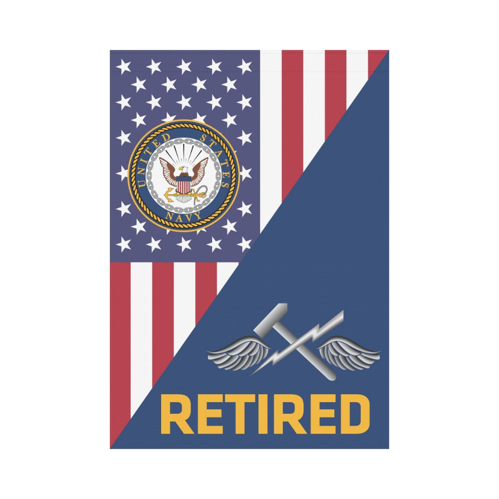 US Navy Aviation Support Equipment Tech Navy AS Retired House Flag 28 inches x 40 inches Twin-Side Printing-HouseFlag-Navy-Rate-Veterans Nation