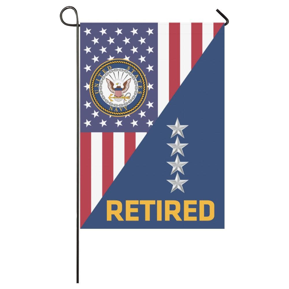 US Navy O-10 Admiral O10 ADM Flag Officer Retired House Flag 28 inches x 40 inches Twin-Side Printing-HouseFlag-Navy-Officer-Veterans Nation