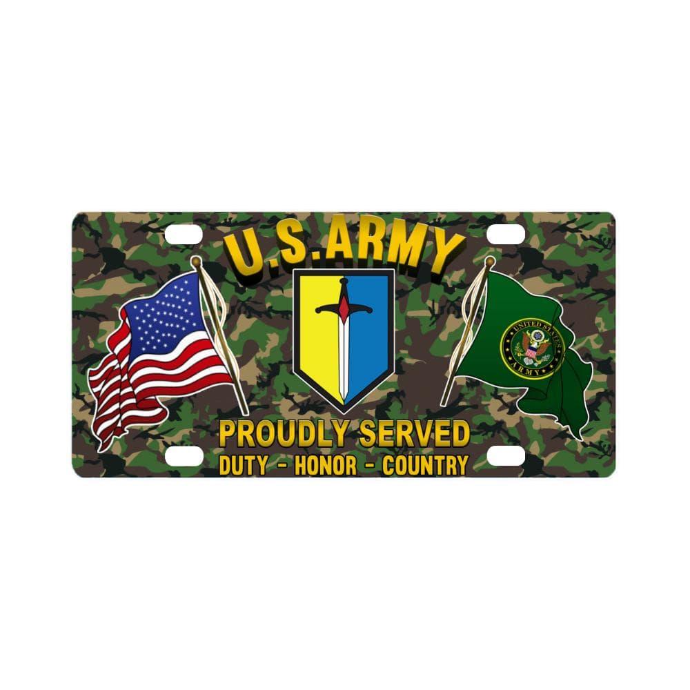US ARMY 1ST MANEUVER ENHANCEMENT BRIGADE- Classic License Plate-LicensePlate-Army-CSIB-Veterans Nation