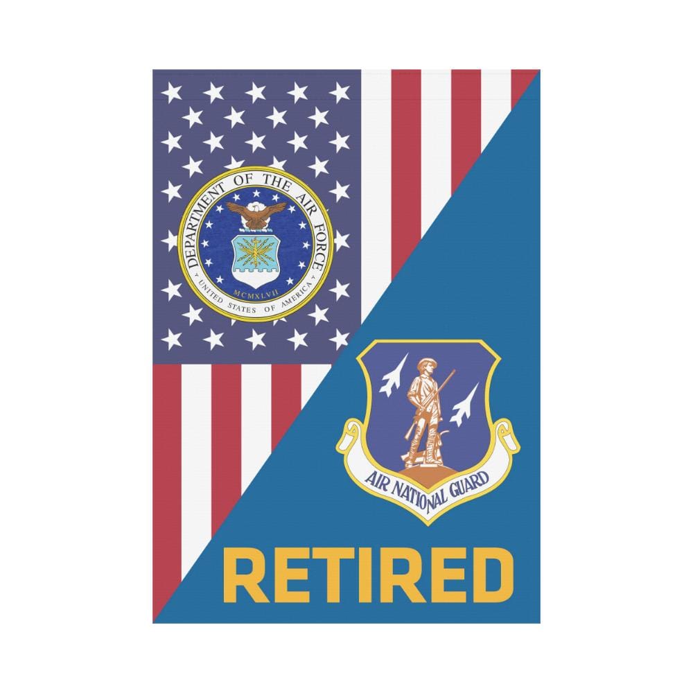 US Air Force Air National Guard Retired House Flag 28 inches x 40 inches Twin-Side Printing-HouseFlag-USAF-Shield-Veterans Nation