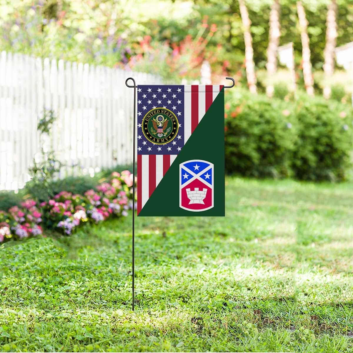 US ARMY 194TH ENGINEER BRIGADE Garden Flag/Yard Flag 12 inches x 18 inches Twin-Side Printing-GDFlag-Army-CSIB-Veterans Nation