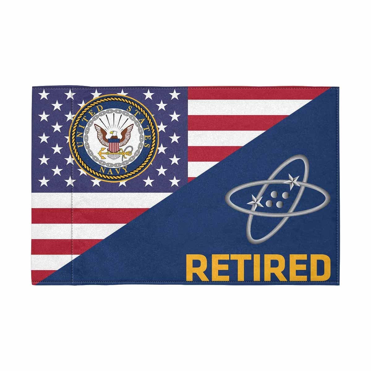 US Navy Electronics technician Navy ET Retired Motorcycle Flag 9" x 6" Twin-Side Printing D01-MotorcycleFlag-Navy-Veterans Nation