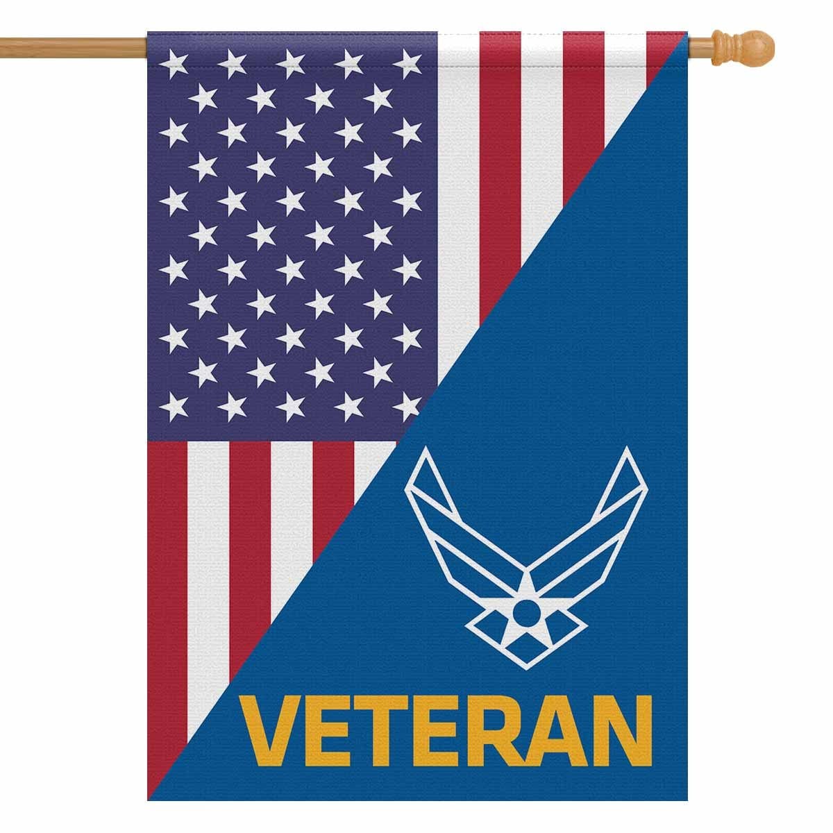 US Air Force House Flag 28 inches x 40 inches Twin-Side Printing-HouseFlag-USAF-Logo-Veterans Nation
