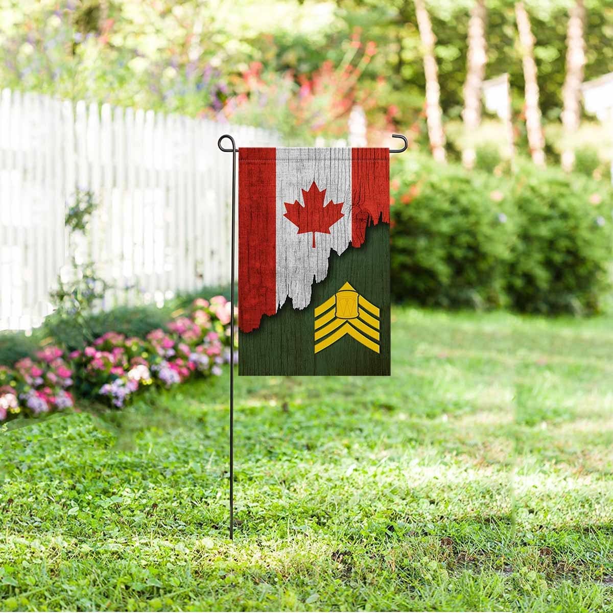 Canadian Army Drum Major Garden Flag 12Inch x 18Inch Twin-Side Printing-Garden Flag-Veterans Nation