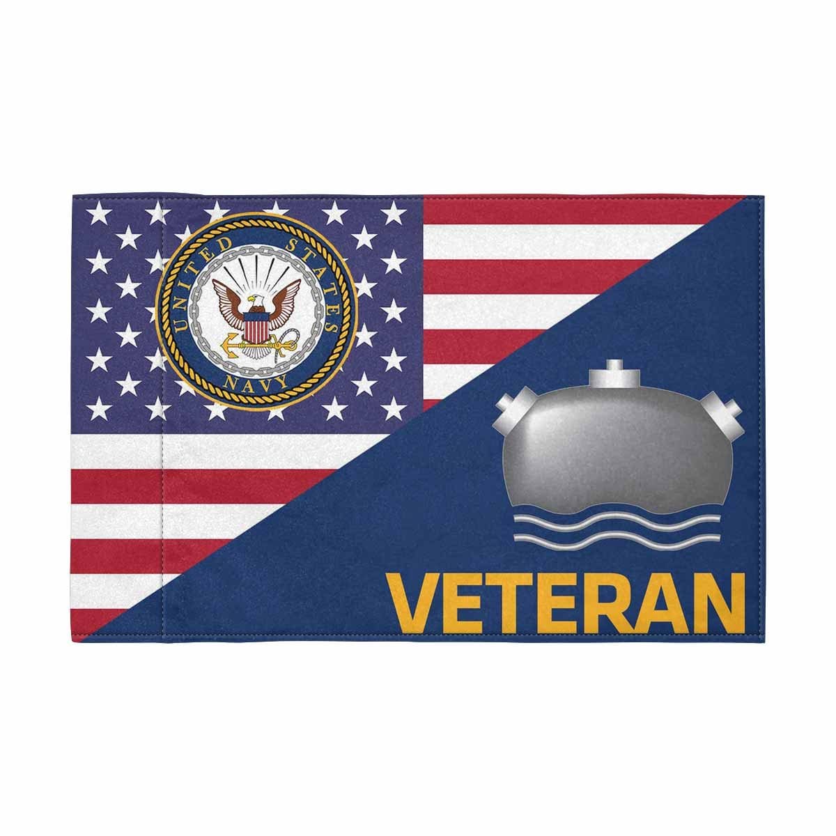 US Navy Mineman Navy MN Veteran Motorcycle Flag 9" x 6" Twin-Side Printing D01-MotorcycleFlag-Navy-Veterans Nation