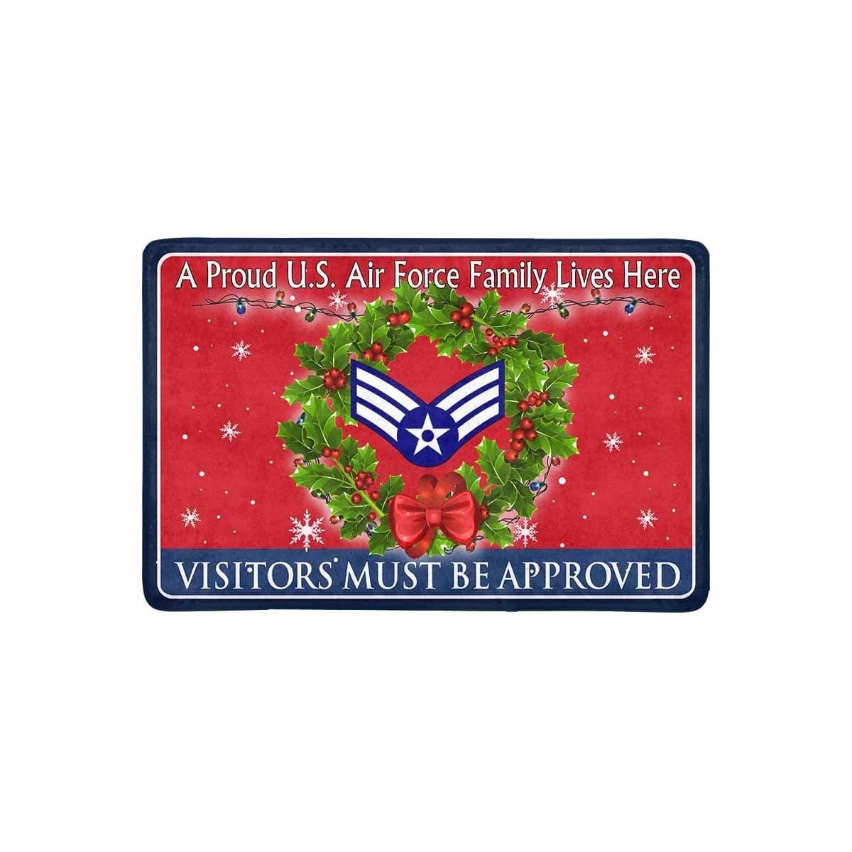 US Air Force E-4 Senior Airman SrA E4 Enlisted Airman Ranks AF Rank - Visitors must be approved-Doormat-USAF-Ranks-Veterans Nation