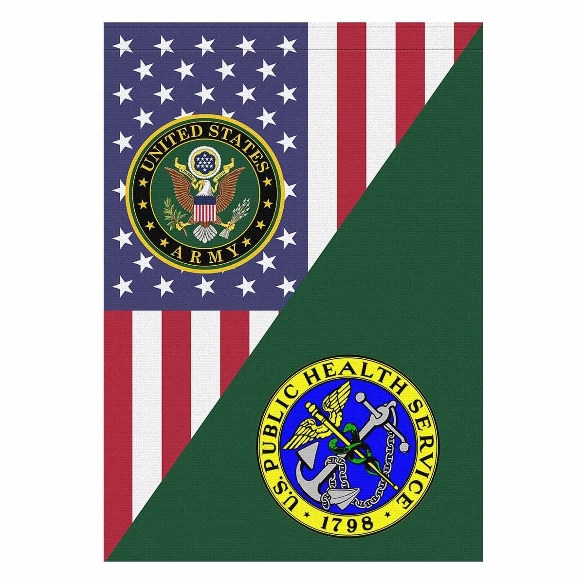 US Army Public Health Service House Flag 28 Inch x 40 Inch Twin-Side Printing-HouseFlag-Army-Branch-Veterans Nation